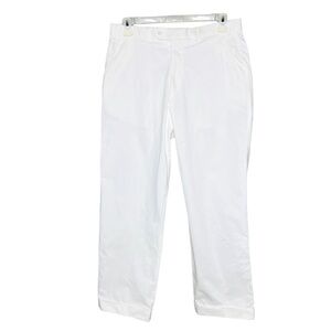 Hiltl Men’s White Cuffed Hem Ultimate Trousers
